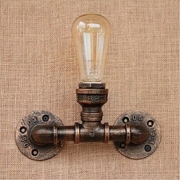 Nostalgi Enkel Vannrør Dekorativ Liten Vegglampe Vegglampe