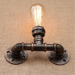 Nostalgi Enkel Vannrør Dekorativ Liten Vegglampe Vegglampe