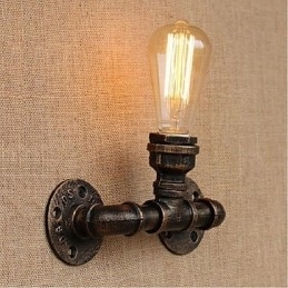 Nostalgi Enkel Vannrør Dekorativ Liten Vegglampe Vegglampe