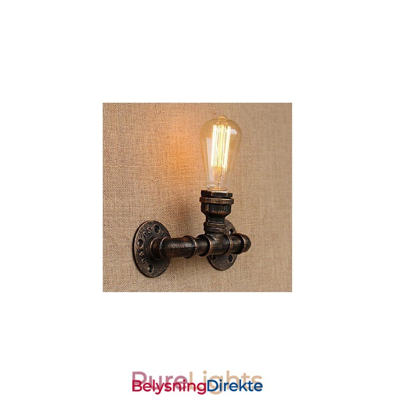 Nostalgi Enkel Vannrør Dekorativ Liten Vegglampe Vegglampe