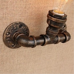 Nostalgi Enkel Vannrør Dekorativ Liten Vegglampe Vegglampe