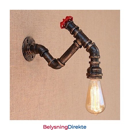 Nostalgi Enkel Vannrør Dekorativ Liten Vegglampe Vegglampe