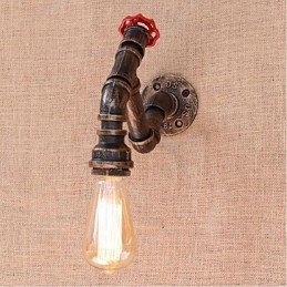 Nostalgi Enkel Vannrør Dekorativ Liten Vegglampe Vegglampe