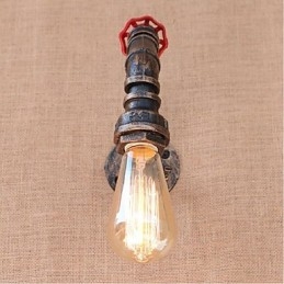 Nostalgi Enkel Vannrør Dekorativ Liten Vegglampe Vegglampe