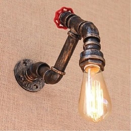 Nostalgi Enkel Vannrør Dekorativ Liten Vegglampe Vegglampe