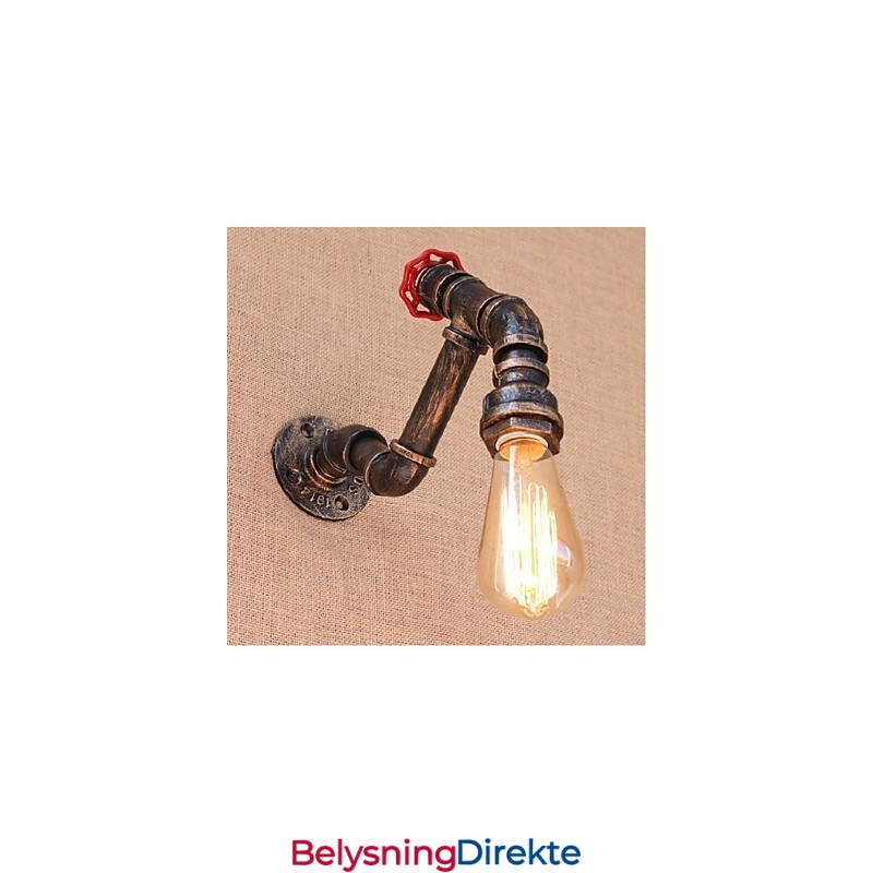 Nostalgi Enkel Vannrør Dekorativ Liten Vegglampe Vegglampe