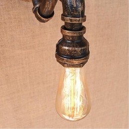 Nostalgi Enkel Vannrør Dekorativ Liten Vegglampe Vegglampe