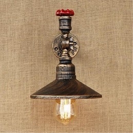 Rustikk Hyttemaling For Omgivelseslys Vegglampe Med Vegglampe