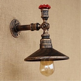 Rustikk Hyttemaling For Omgivelseslys Vegglampe Med Vegglampe