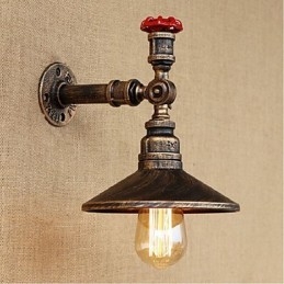 Rustikk Hyttemaling For Omgivelseslys Vegglampe Med Vegglampe