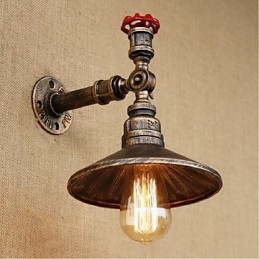 Rustikk Hyttemaling For Omgivelseslys Vegglampe Med Vegglampe