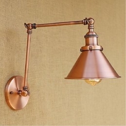 Lang Arm Halvrust Retro Kreativ Nostalgisk Uttrekkbar Sammenleggbar Vegglampe Vegglampe