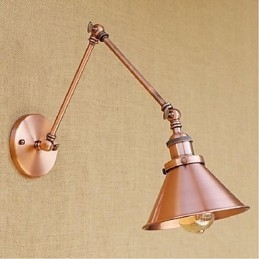 Lang Arm Halvrust Retro Kreativ Nostalgisk Uttrekkbar Sammenleggbar Vegglampe Vegglampe