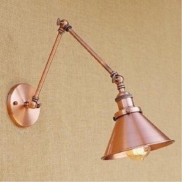 Lang Arm Halvrust Retro Kreativ Nostalgisk Uttrekkbar Sammenleggbar Vegglampe Vegglampe
