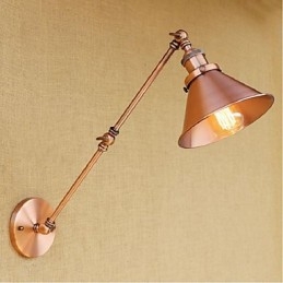 Lang Arm Halvrust Retro Kreativ Nostalgisk Uttrekkbar Sammenleggbar Vegglampe Vegglampe