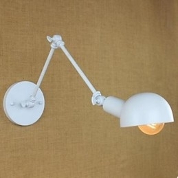 Hvit Dobbel Festivalvegglampe I Smijern Med Lang Arm
