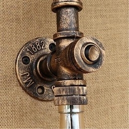 Retro Amerikansk Landsby Kreativ Industri Vind Designer Vannflaske Vegglampe Vegglampe