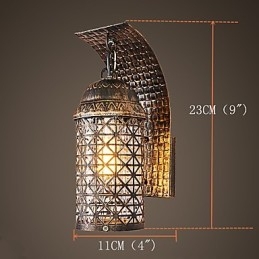 Rustikk Hyttemalingsfunksjon For Mini-Stil Opplyst Vegglampe I Vegg
