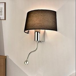Hotellrommet Soverom Midtgangen Stofflampe Nattbordslampe Med Amerikansk Nattbordslampebryter