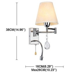 Vegglampe Til Soverom Leselampe Stofflampe