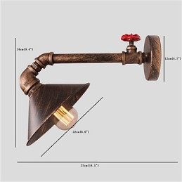 Vannrør Vegglamper Retro Industriell Stil Kreativ Landlig Metall Restaurant Kafé Barer Barbord Vegglamper