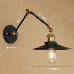 Vegglampe I Messing, Vintage, Industriell Vegglampe, Hjemmebelysning, Innendørsdekor, Vegglampe