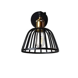Lysmalt Stålvegglampe Dum Svart Amerikansk Kaffedekorasjon Retro Vegglampe Lyssabellampe På Vegg
