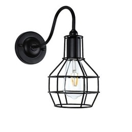 Vegglampe Vegglampe Veggjernsvegglampe Dum Black Lightsaber-Lampe På Veggen