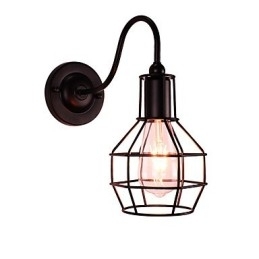 Vegglampe Vegglampe Veggjernsvegglampe Dum Black Lightsaber-Lampe På Veggen