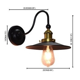 Vegglampe Vegglampe Veggjernsvegglampe Dum Black Lightsaber-Lampe På Veggen