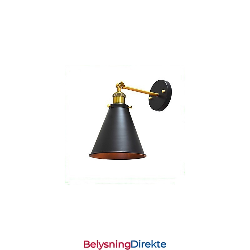 Light Buzz Paint Enkel Vegg Jern Vegglampe Dum Black Lyssabel Lampe På Vegg