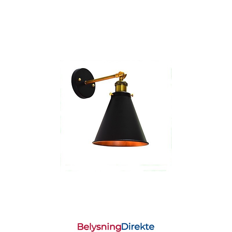 Light Buzz Paint Enkel Vegg Jern Vegglampe Dum Black Lyssabel Lampe På Vegg
