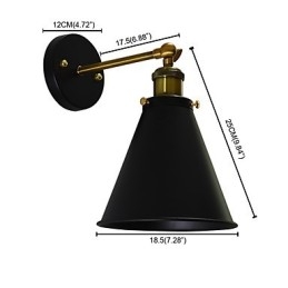 Light Buzz Paint Enkel Vegg Jern Vegglampe Dum Black Lyssabel Lampe På Vegg