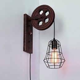 Industriell Retro Jernvegglampe Kreativ Personlighet Løftetrinsevegglampe