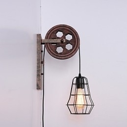 Industriell Retro Jernvegglampe Kreativ Personlighet Løftetrinsevegglampe