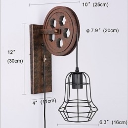 Industriell Retro Jernvegglampe Kreativ Personlighet Løftetrinsevegglampe