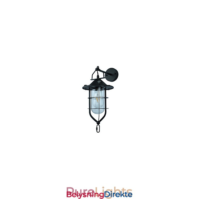 Lysmalt Stålvegglampe Dum Svart Amerikansk Kaffedekorasjon Retro Vegglampe Lyssabellampe På Vegg