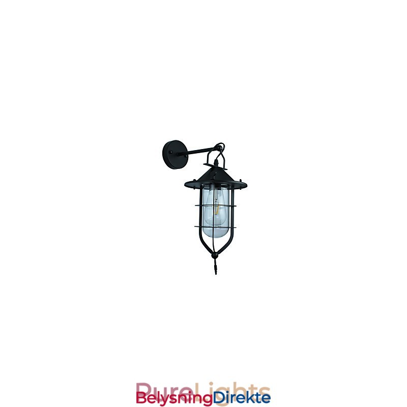 Lysmalt Stålvegglampe Dum Svart Amerikansk Kaffedekorasjon Retro Vegglampe Lyssabellampe På Vegg