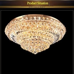 Moderne Luksuriøs Krystalltaklampe Absorberende Kuppellampe Diameter 60 Cm