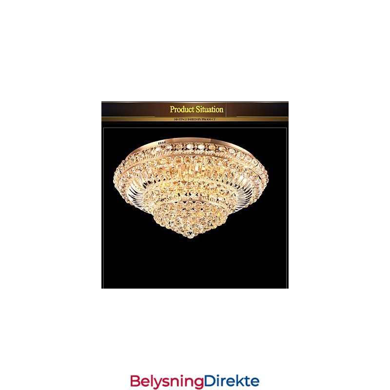 Moderne Luksuriøs Krystalltaklampe Absorberende Kuppellampe Diameter 60 Cm
