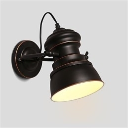 Industriell Vegglampe I Metall, Vintage, For Kafé, Klubb Og Bar