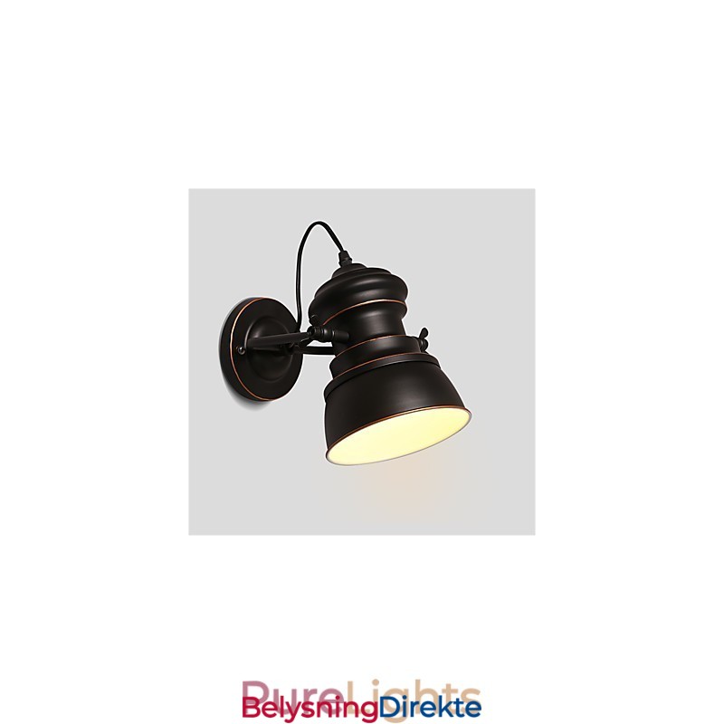 Industriell Vegglampe I Metall, Vintage, For Kafé, Klubb Og Bar