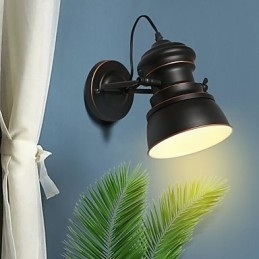 Industriell Vegglampe I Metall, Vintage, For Kafé, Klubb Og Bar