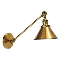 Vintage Metall Vegglampe Montert Retro Industriell Vegglampe Lampeskjerm Justerbar Nattlysarmaturer