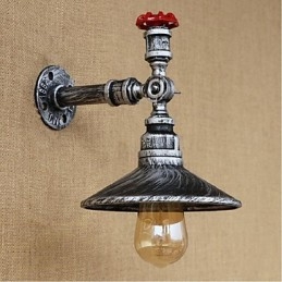 Rustikk Hyttemaling For Omgivelseslys Vegglampe I Sølvfarget