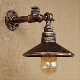 Rustikk Hyttemaling For Omgivelseslys Vegglampe Med Vegglampe