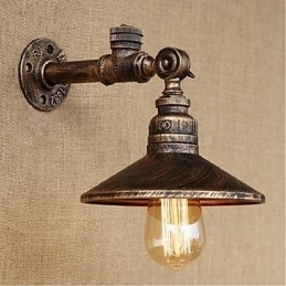 Rustikk Hyttemaling For Omgivelseslys Vegglampe Med Vegglampe