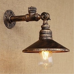 Rustikk Hyttemaling For Omgivelseslys Vegglampe Med Vegglampe