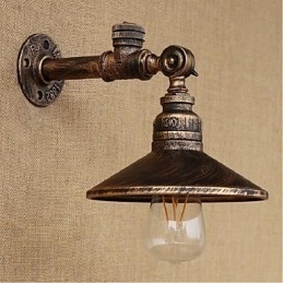 Rustikk Hyttemaling For Omgivelseslys Vegglampe Med Vegglampe