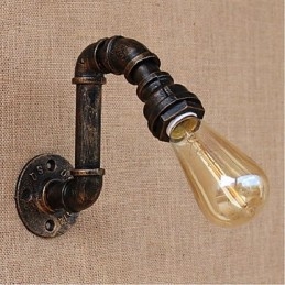 Nostalgi Enkel Vannrør Dekorativ Liten Vegglampe Vegglampe
